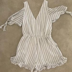 White striped romper